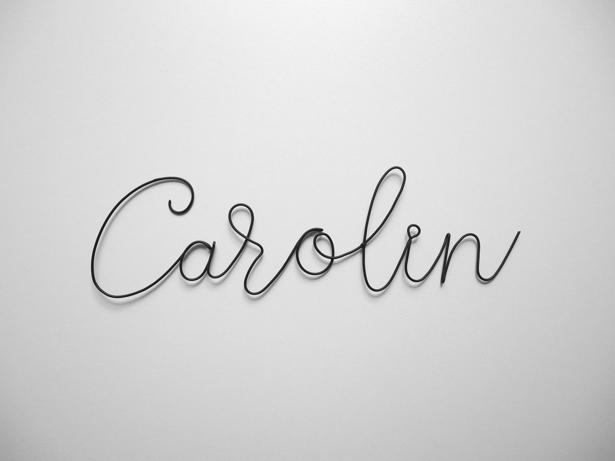 Prénom fil de fer personnalisable, prénom fil de fer style moderne, prénom enfant, décoration murale chambre d'enfant, plaque de porte métal