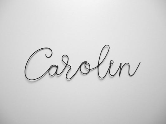 Customizable wire first name, modern style wire first name, child first name, child's bedroom wall decoration, metal door plaque