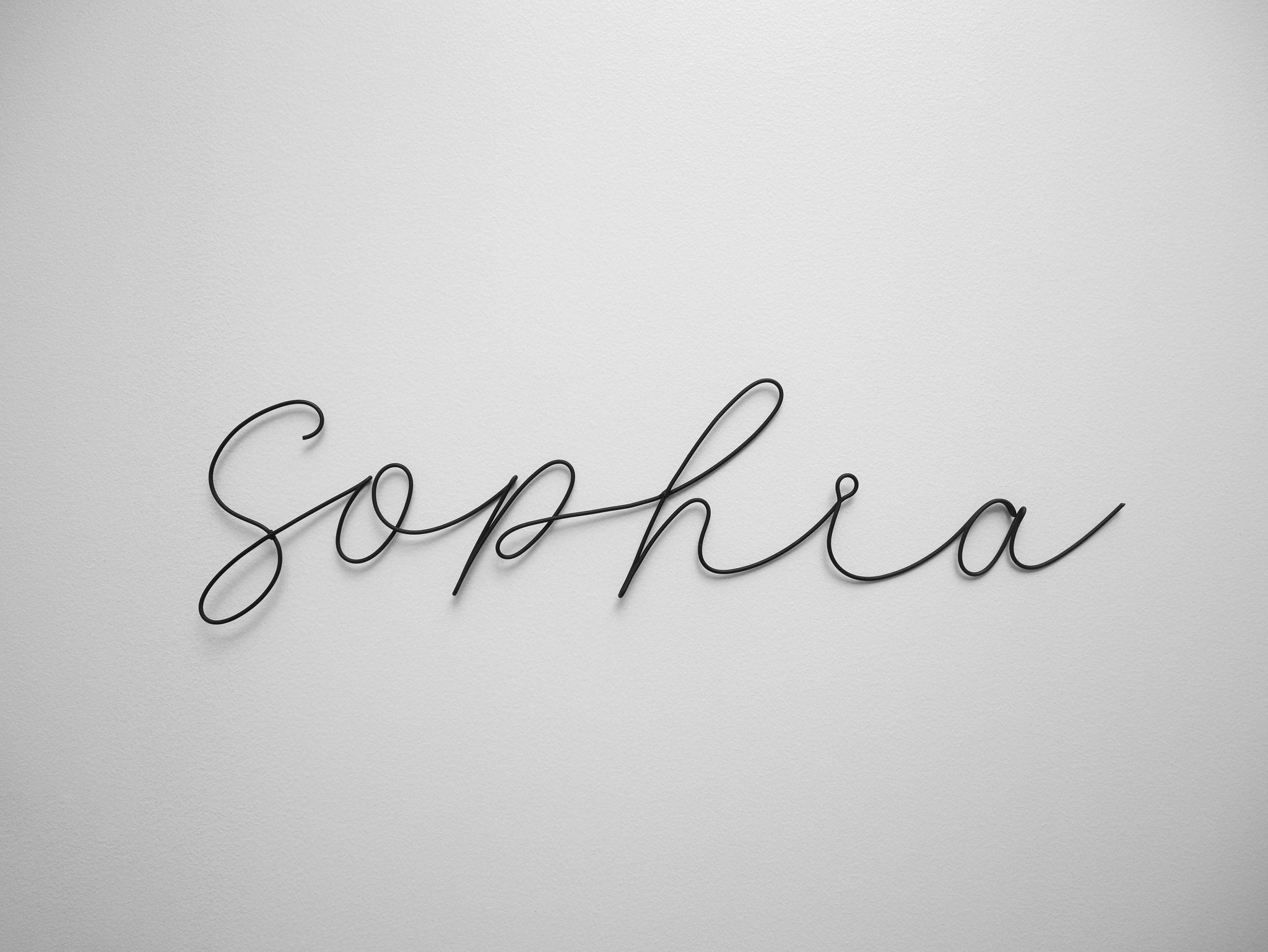 Prénom fil de fer personnalisable, prénom fil de fer style moderne, prénom enfant, décoration murale chambre d'enfant, plaque de porte métal