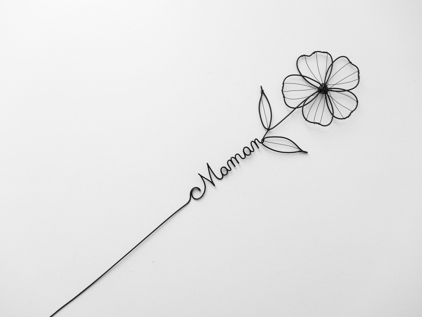 Capucine personnalisée en véritable fil de fer incassable, prénom personnalisé, cadeau Fêtes des Mères Maman Mamie Maîtresse Nounou Atsem